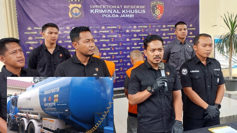 Ditkrimsus Polda Jambi Tangkap Dua Orang Sopir dan Dua Oknum TNI Bawa Minyak Ilegal Driling