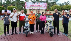 Semarak HUT Bhayangkara -79, Polres Sarolangun Gelar Olahraga Bersama  Jajaran Forkopimda 