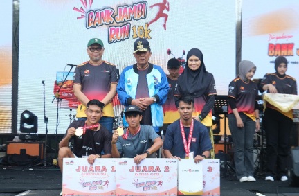 Fun Run Warnai Kemeriahan HUT ke-63 Bank 9 Jambi,  Dirut Komitmen Jadikan Bank Kebanggaan Daerah